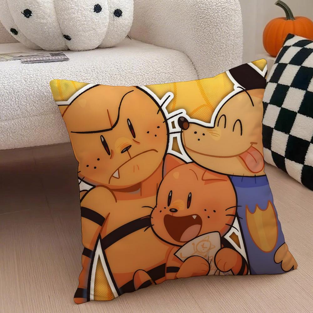 funny cute DDog Man Cushion Cover Throw Pillow Cover Hidden Button Durable Polyester Chair Cushion