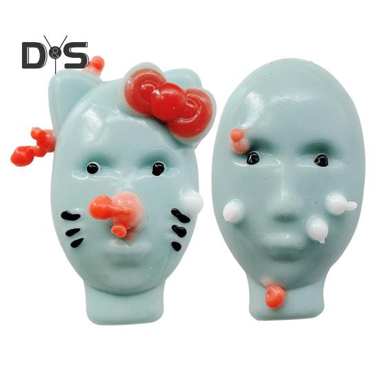 Игрушка для выдавливания прыщей Aliens Fidget Toy Многоразовая для детей и подростков, взрослых, для снятия стресса, мультяшная, для мужчин и женщин, игра для выдавливания прыщей на лице Aliens(Инструменты для наполнения не включены)