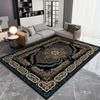 Luxurious Vintage Bohemian Area Mat with Intricate Floral Black Cream for Or Bedroom Furnishing Pattern Rugs Living Room Decor