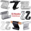 10/15/20/25/30pcs Household Organizer Stainless Steel Storage Rack Hanger Clasps Hooks S Shaped Hook