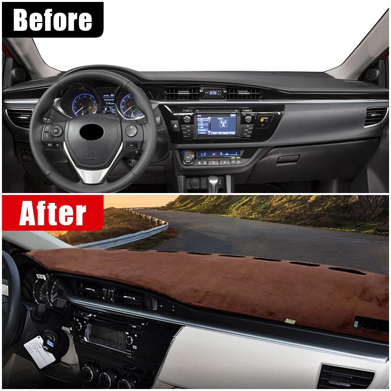 Автомобильные аксессуары для Toyota Corolla E180 2014 2015 2016 2017 2018 Чехол на приборную панель, избегайте попадания света, коврик с защитой от ультрафиолета, нескользящий