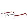 TR90 Presbyopic Glasses Men Portable Blue Light Reading Glasses with Case Metal Square Sight Plus Lenses Glasses 1.0x ~ 4.0x
