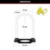 Master Lock Sold Secure Bike D Lock, Key, 150 x 80 mm