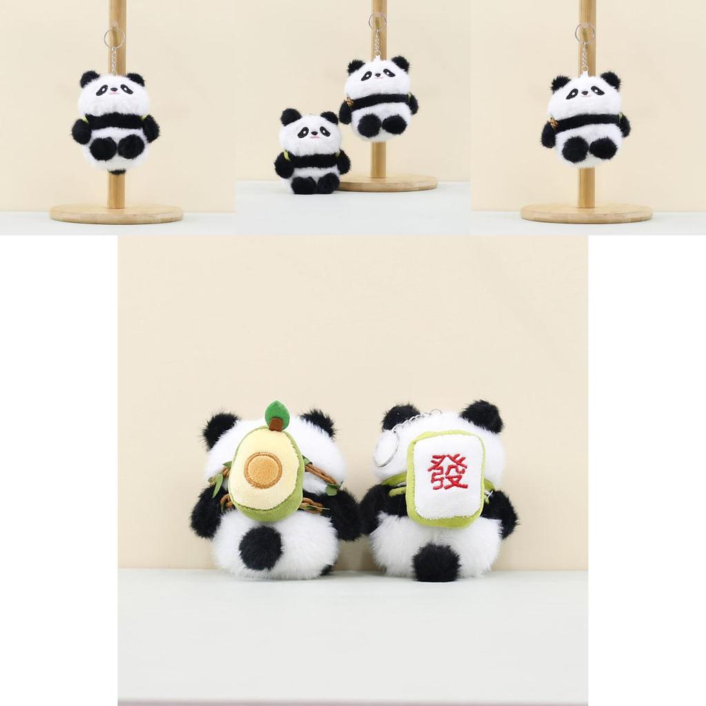 Очаровательный плюшевый брелок в виде панды, мягкий фруктовый кулон в виде панды для сумок