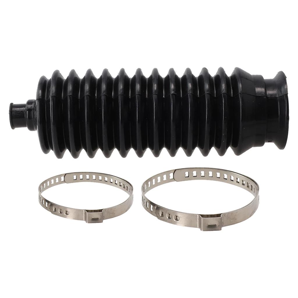 Bellows Boot Gaiter Pinion Boots Accessories Clamps Easy To Install Part Replacement Set Silicone+Metal Steering Rack