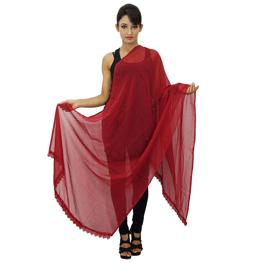 Шифоновая смесь Dupatta Neck Wrap Женщины Длинные палантины Индийские шарфы Chunni