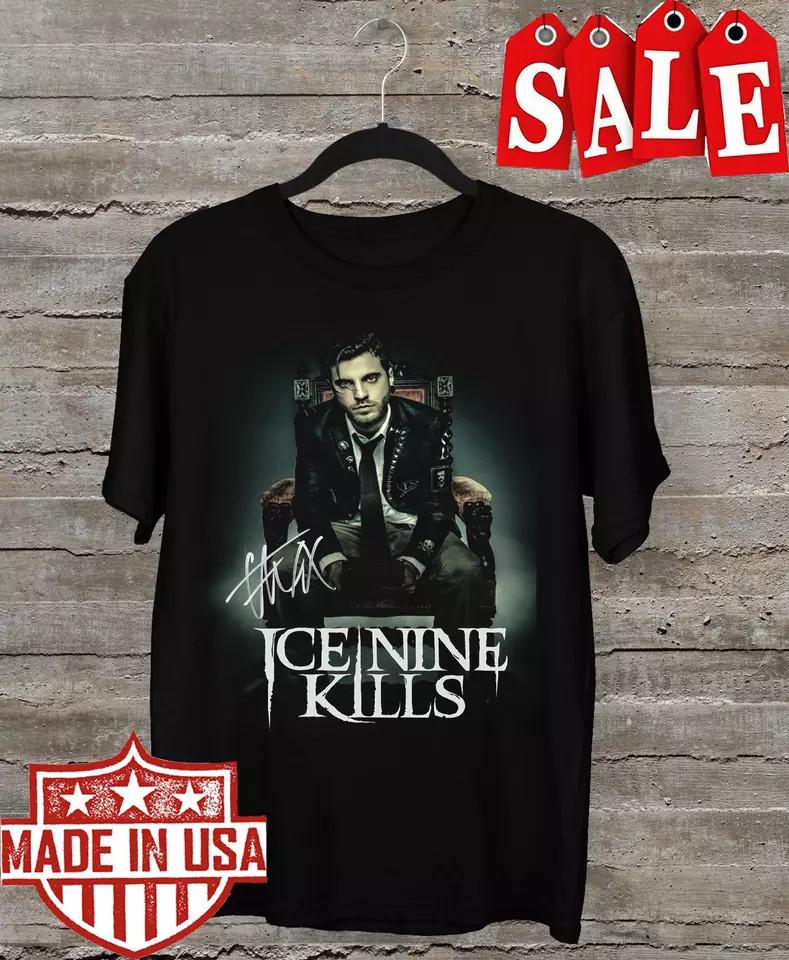 Спенсер Чарнас Ice Nine Kills Подарок для фаната Черная S2345XL Унисекс Футболка AE65 Унисекс Футболка