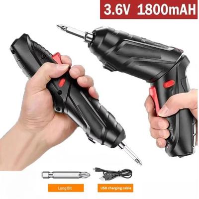 1 комплект 3,6 В набор электроинструментов для домашнего обслуживания и ремонта 1800 мАч литиевая батарея мини бытовая электрическая дрель аккумуляторная отвертка
