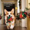 Christmas Themed Interactive Dog Toy Ball Anti-Bite Chew Toy with Squeaker for Boredom Relief Self-Entertainment Puzzle for Dogs