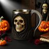 Halloween Skeleton Mug Gothic Coffee Cup Resin Tea Cup Creative Drinking Glass for Kitchen Restaurant Party Outdoors