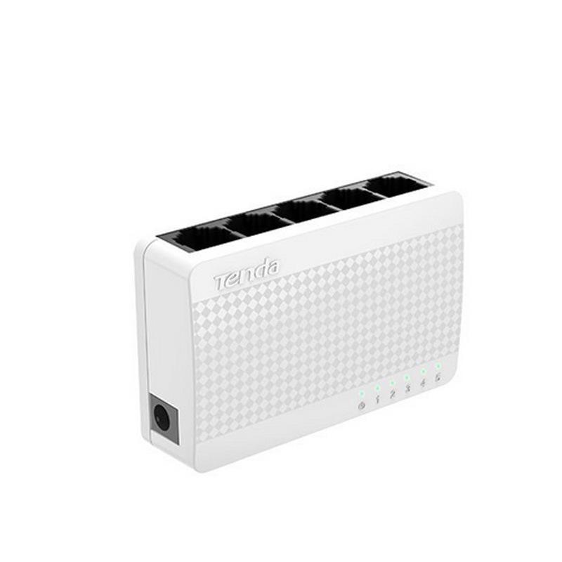Tenda S105 5-Port 100Mbps Home Network Switch & Cable Splitter
