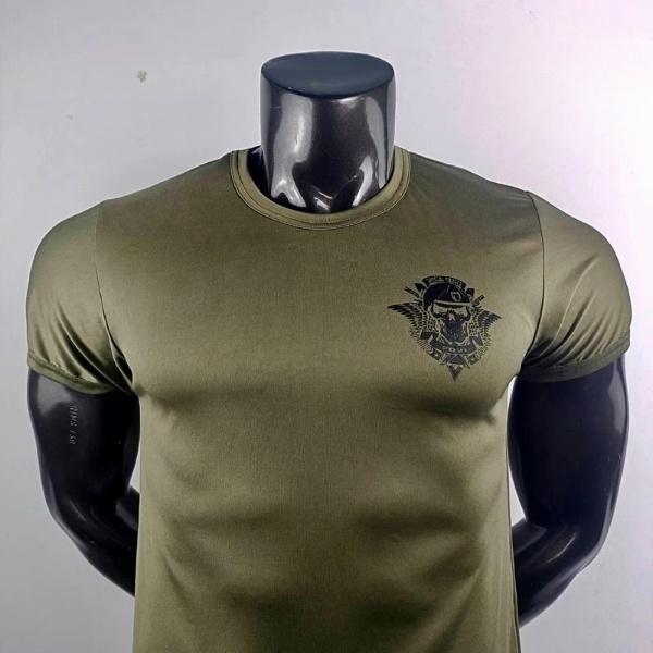 T Shirt Ranger Special Force Skull Undershirt O Neck Round Neck Short Sleeve Print Quick Dry Men Women Unisex Micro Polyester Fabric