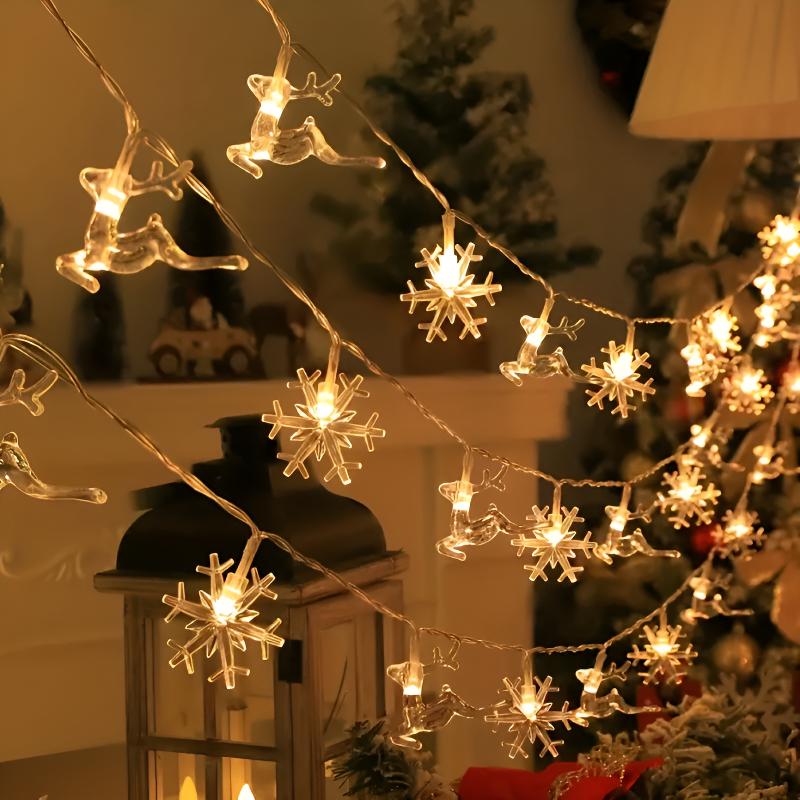 Christmas Tree Light String Deer Shaped Decorative Light Battery Powered,new Year Lamp,new Year Decoration,Indoor Holiday Decoration