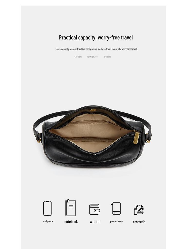 2025 Meillard Винтажный Корейский Дизайн Женская Сумка Кроссбоди и На Плечо - Универсальный Стиль Пельмень