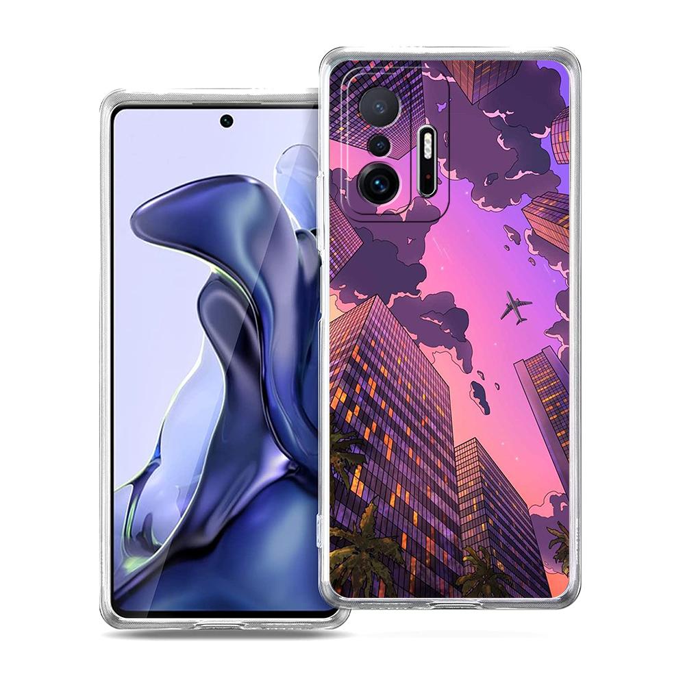 INS Корейский закат Чехол для телефона Xiaomi 14 13 12 Lite Mi 11 11X 13T 12T 11T Для Poco X5 X4 X3 NFC F5 F4 M4 Pro 5G Чехол