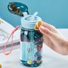 Детская чашка для воды с соломой, мультяшные герметичные бутылки для воды, уличная портативная бутылка для напитков, детская милая чашка