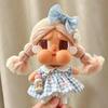 15cm BJD Doll Outfit Set Blue Gingham Skirt With Tulle Top Bow Shoes Bag Crybaby