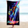 1PC Custom Name Futuristic Soccer Player Art Beach Towel Highly Absorbent And Sand-Resistant Towel for Swimming, Pool, Yoga, And Travel Lightweight