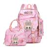 3Pcs/set Cute Printed Backpack Lunch Bag Pencil Case Teen Child Girl Kid Schoolbag Student Bookbag Knapsack Women Travel Bag Gift
