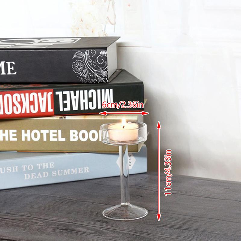 1Pc Glass Candle Holders Set Tealight Candle Holder Home Wedding Decor