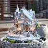 Yousheng Snowy House Stake 2D Flat Acrylic Planter Insert Decoration Праздничный цветочный горшок Украшение Садовый колышек для балкона, газона, двора