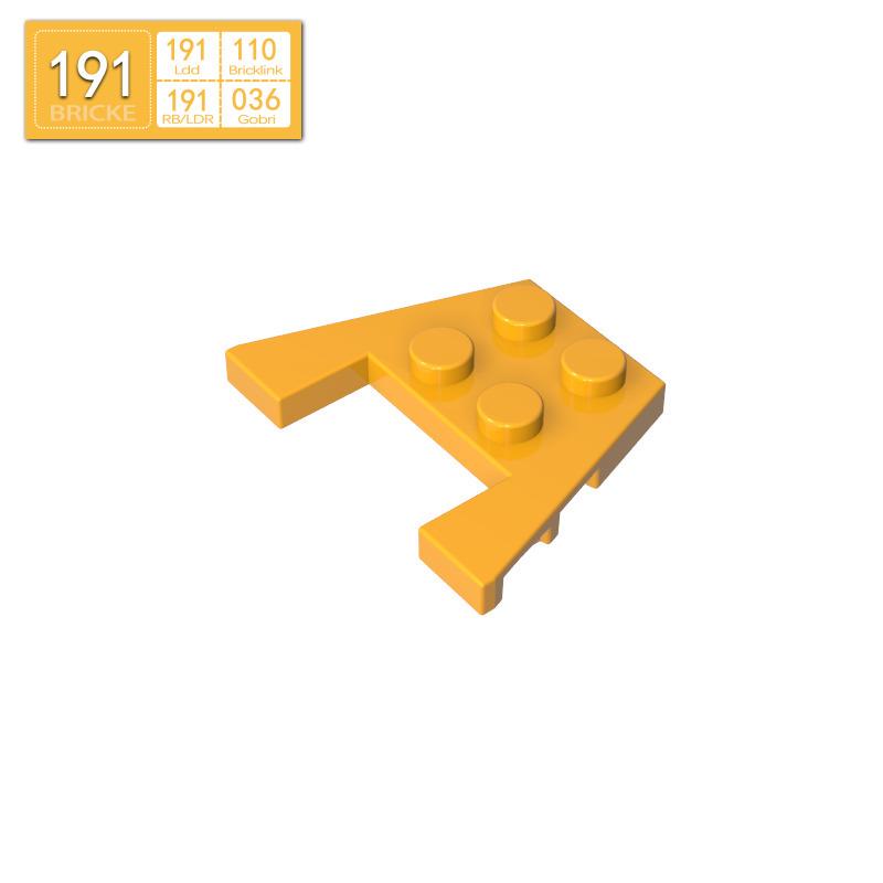 BRICKE 3x4 Wedge Plate, Compatible with Lego Technic (90194, 28842, 4859, 48183).