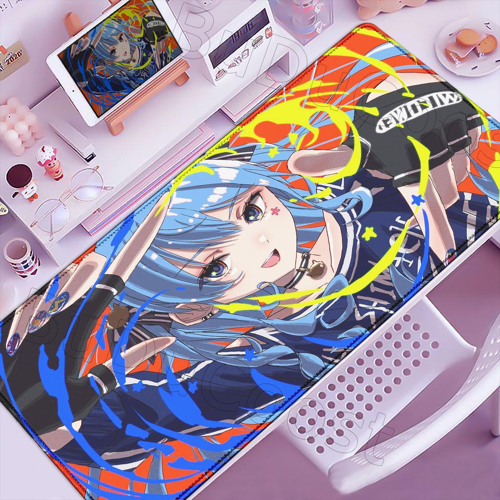 2026 New Pretty Wallpaper Hololive Hoshimachi Suisei Mouse Mat Cute Anime Girl Desk Mat Pc Accessories Big Mousepad Kawaii Rug
