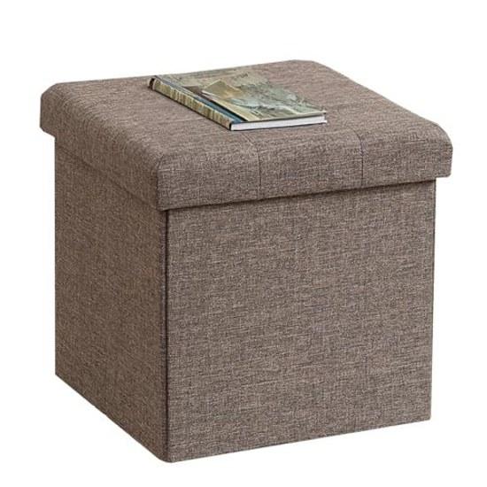 Fujiboeki Storage Stool Box Width 31 Depth Height 30.5 cm Charcoal Ottoman Load Capacity 80 kg Folding Hunt 85992