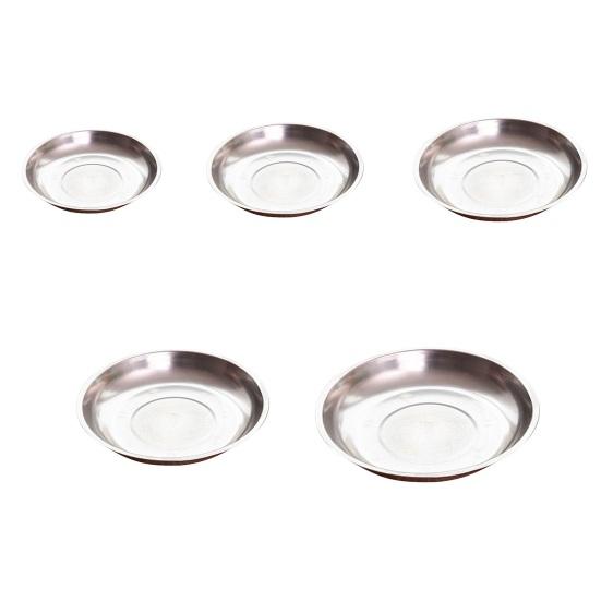 Fruit Tray Beautiful Fashionable Thickened Round Stackable Anti-fall Space-saving Stainless Steel Grill Plate Home Accessories