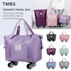 Съемная универсальная портативная сумка для багажа на колесах, большая вместительная сумка для хранения сухих и влажных вещей, расширяемая дорожная сумка для деловой поездки, спортивная сумка для фитнеса