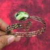 Австралийский Хромовый Халцедон Браслет-манжета Медная проволока Обернутый Камень Браслет-манжета Регулируемый Браслет-манжета Ручная работа Медь Ювелирные изделия Подарок для него
