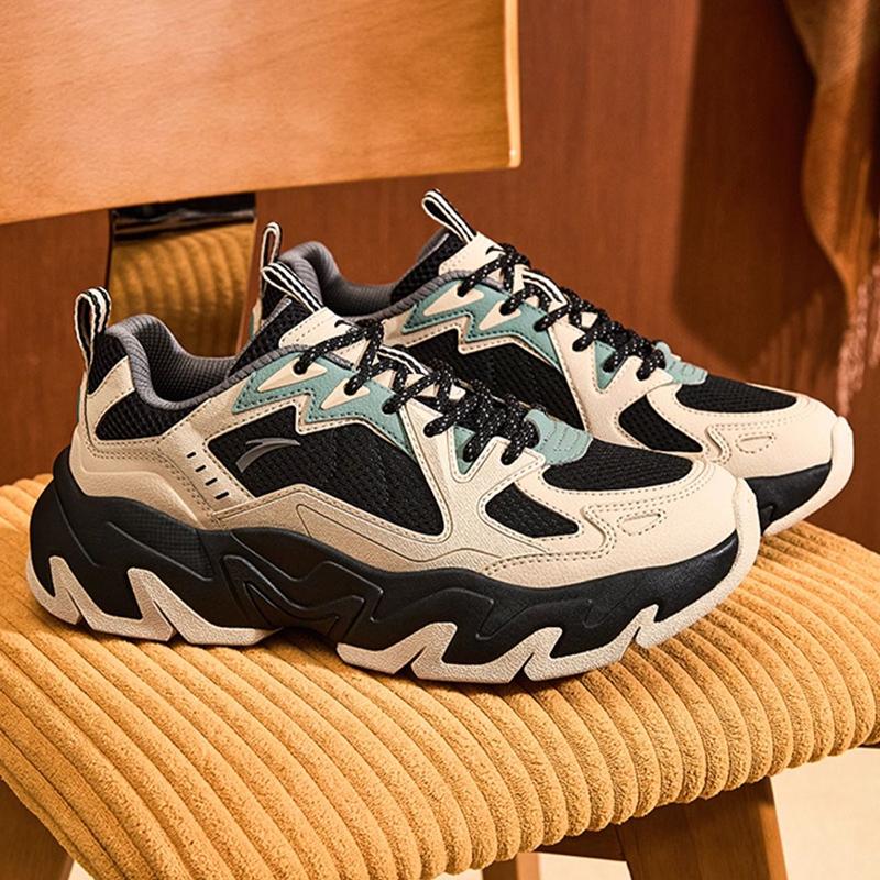 Anta Pan Shi Модные Ретро Цветной Блок Нескользящие Износостойкие Низкие Кроссовки Папы Мужские кроссовки 112548856-1