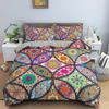 Богемный комплект пододеяльника с мандалой, племенной экзотический пэчворк, геометрический пододеяльник, хиппи, цветочный, с цветами, комплект постельного белья с наволочкой