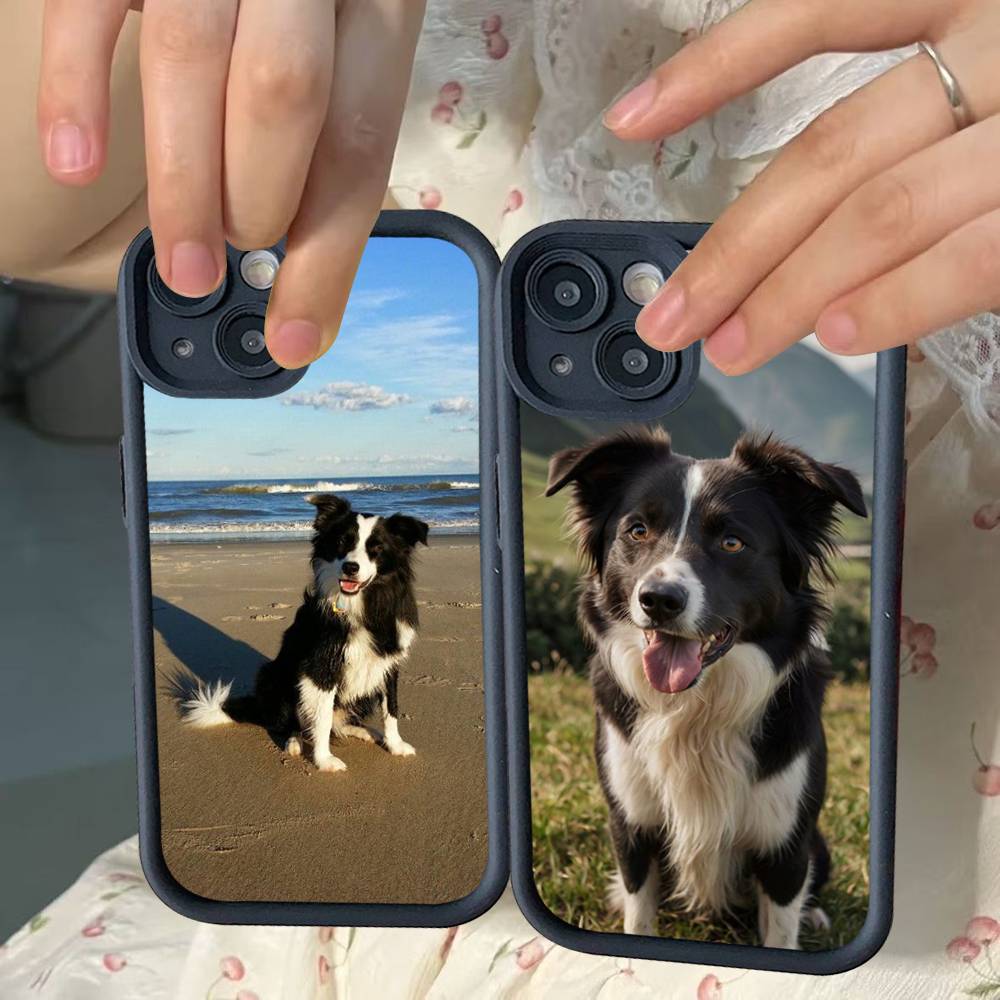 Border Collie Dog Soft Silicone Case For iphone 17 Air 16 15 14 13 12 11 Pro Max Plus Shockproof TPU Phone Cover