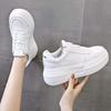 Мода 2024 года, новые кожаные женские белые повседневные кроссовки из вулканизированной кожи, дышащие спортивные туфли для ходьбы и бега на платформе с плоскими подошвами
