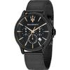 Мужские кварцевые часы Epoca Black Metal с хронографом и датой R8873618006