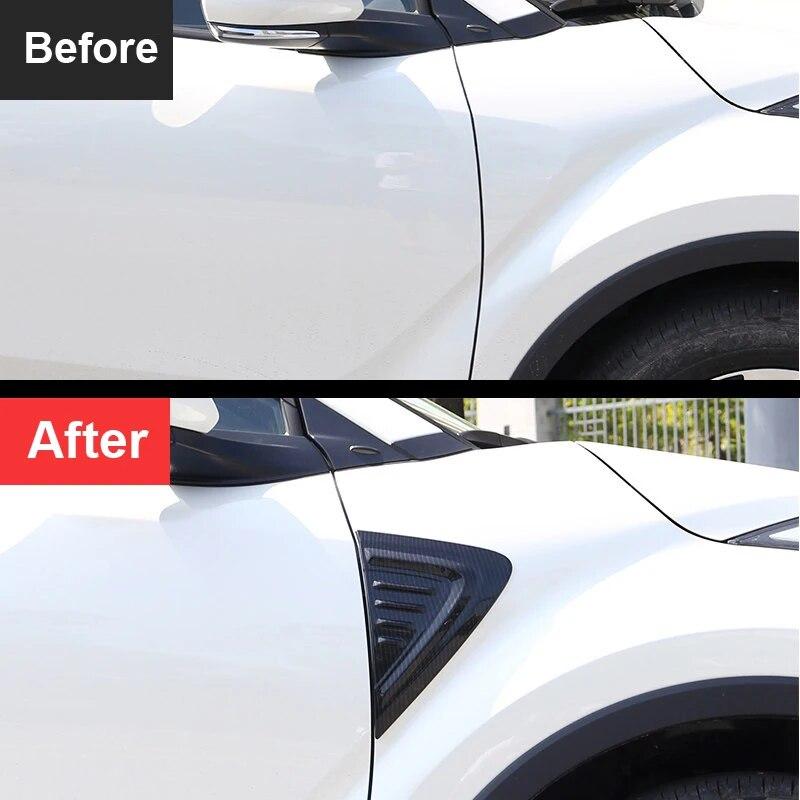 ABS Car Front Fender Engine Side Air Vent Cover Shark Gills Side Vent Sticker for Toyota C-HR CHR 2016 2017 2018