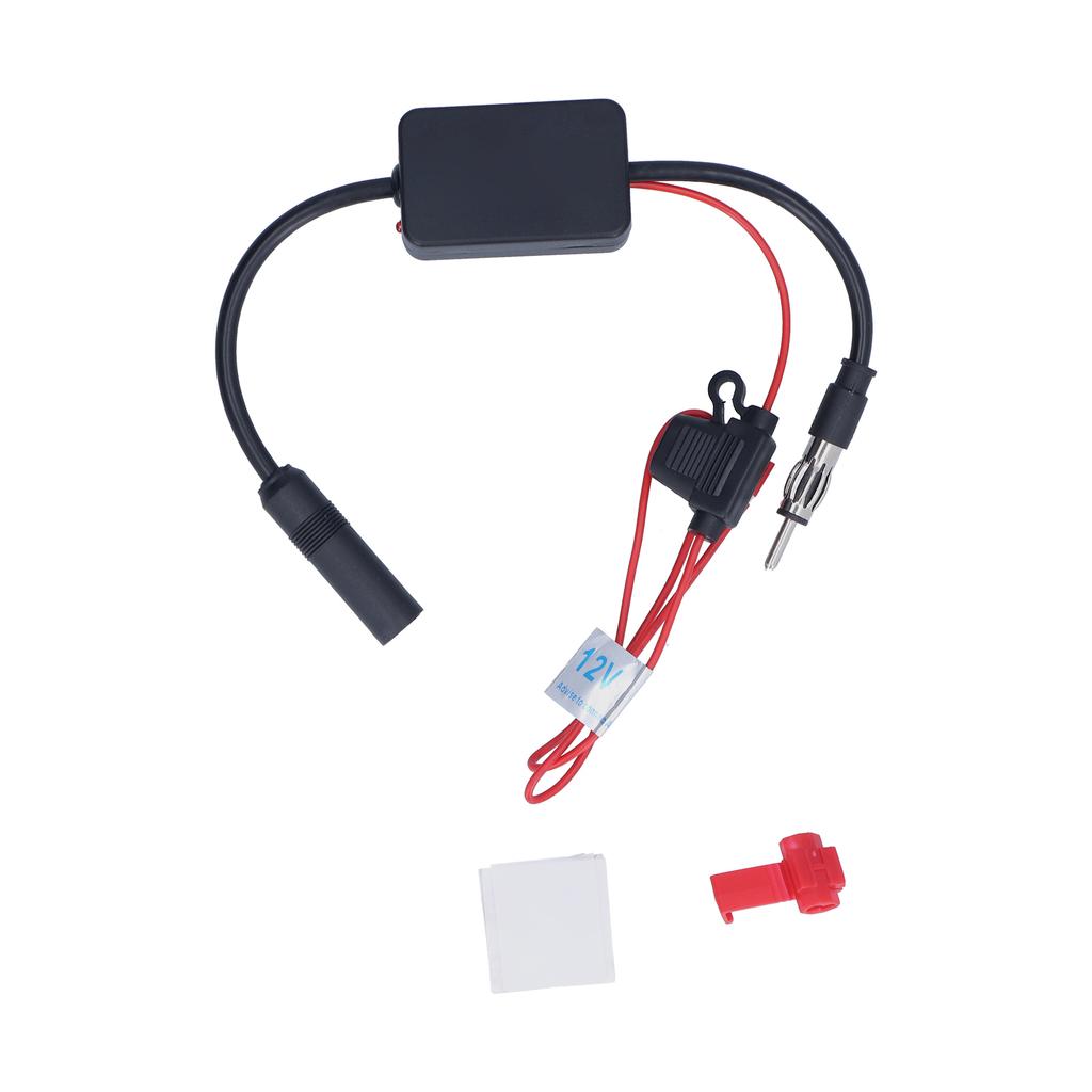 Antenna Signal Booster Universal 25DB for 12V Auto Marine Boat RV Truck SUV Radio