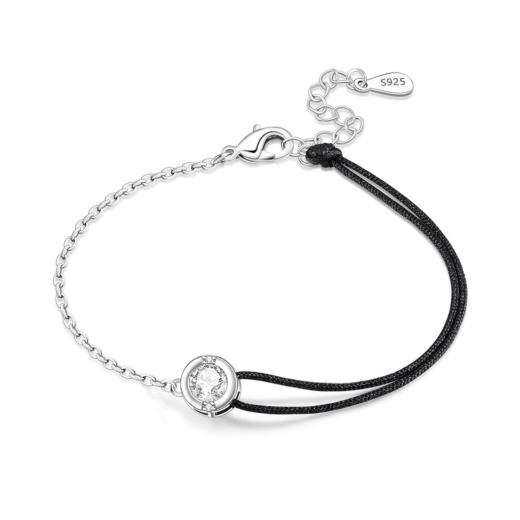 New 925 Silver Rose Gold Double-layer Heart Bracelet Chain Link Women Bracelet Birthday Festival Jewelry Gifts