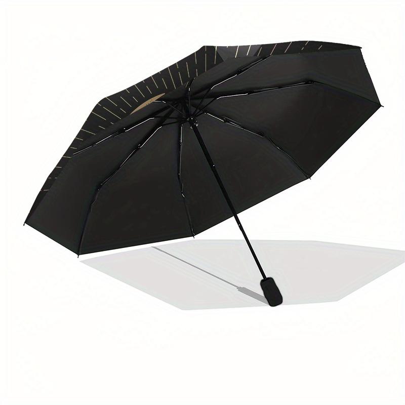 Golden Crescent Moon & Star Wall DecalUmbrella, Portable 3-Fold Umbrella for Men & Women,Christmas Gift ES102