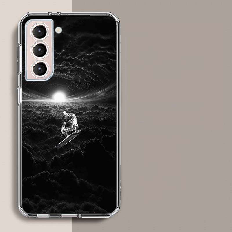 Silver Surfer Phone Case For Samsung Galaxy S25 Edge S24 S23 FE S21 S20 S10 Plus S22 S26 Ultra Cover Clear Cases TPU Capa Shell