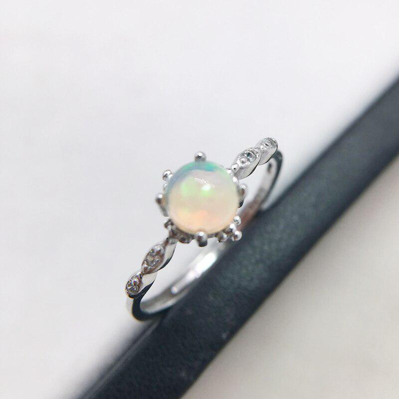Милые кольца из стерлингового серебра 925 пробы 5 мм, круглые кольца с натуральным опалом для женщин, свадебное обручальное кольцо, ювелирные изделия, ювелирные изделия на палец, Bague Aneis Anelli