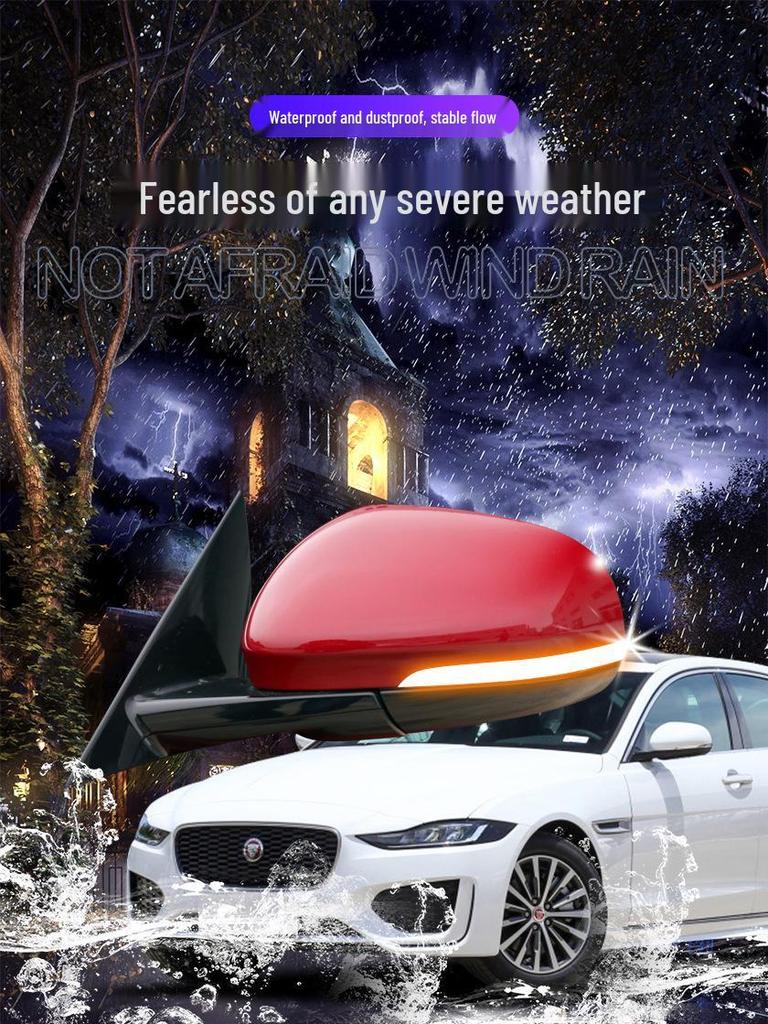 Jaguar XJ Зеркало заднего вида с последовательным указателем поворота и синим ДХО - Модификация