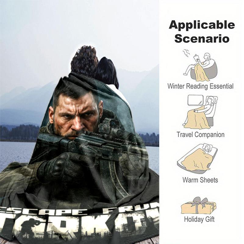 1PC Escape Tarkov Winter Edition Ultimate Tactical Gear All Seasons Soft Comfortable Blanket Suitable Sofa Office Outdoor Travel Home Use