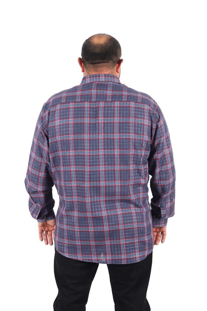 Men's Plus Size Plus Size Shirt Plus Size Men's Plaid Shirt Black