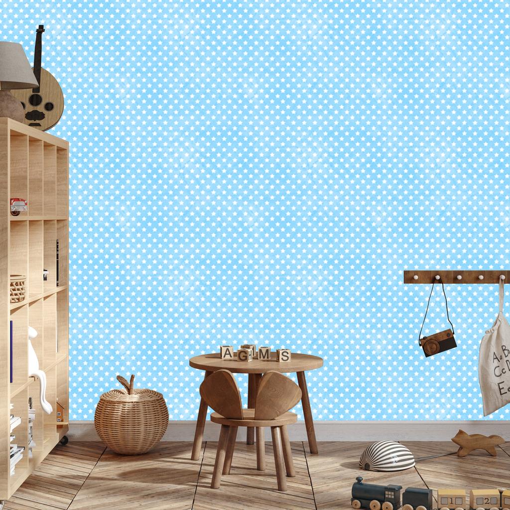 Azure Stars Wallpaper, Subtle Detail for Living Room and Bedroom 50x1000