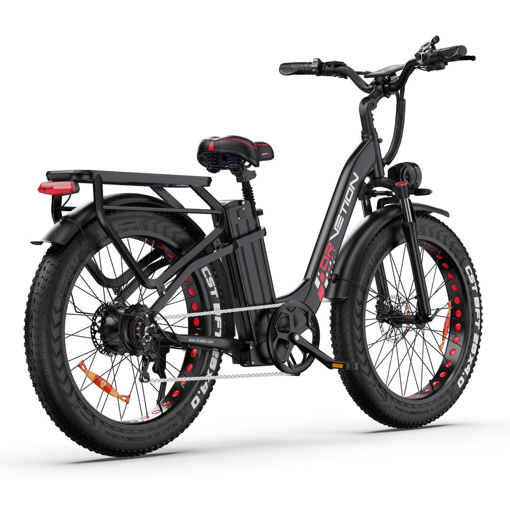 DRVETION CTR26 City Electric Bike, 48V 20Ah Battery, 26"x4.0" CST Tires, Shimano 7-Speed