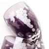 Glass Workshop Saiho Edo Kiriko Стеклянная кружка для вина и пива с узором в виде виноградной лозы Фиолетовый Сделано в Японии в деревянной коробке Стеклянная подарочная упаковка Kiriko