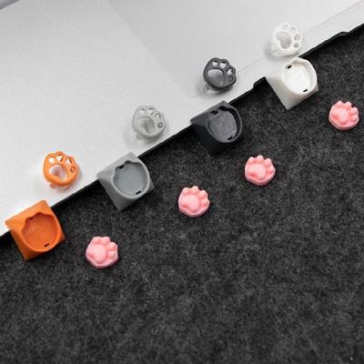 Силиконовые колпачки для клавиш «Кошачья лапка» Легкая установка 3D текстурированный дизайн Невыцветающие Долговечные колпачки для игровых и офисных клавиатур