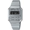 Мужские часы - CASIO - A100WE-7BEF - Кварцевые - Цифровые - Браслет из нержавеющей стали серебристого цвета